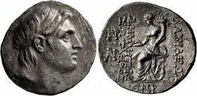 SELEUKID KINGS OF SYRIA. Demetrios I Soter, 162-150 BC. Tetradrachm (Silver, 28 mm, 15.83 g, 1 h), Antiochia on the Orontes, SE 159 = 154/3 BC. Diadem...
