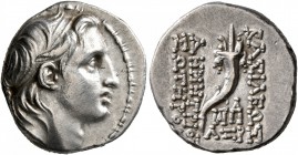 SELEUKID KINGS OF SYRIA. Demetrios I Soter, 162-150 BC. Drachm (Silver, 17 mm, 4.12 g, 12 h), Antiochia on the Orontes, SE 161 = 152/1. Diademed head ...