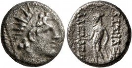 SELEUKID KINGS OF SYRIA. Alexander I Balas, 152-145 BC. Hemidrachm (Silver, 12 mm, 1.92 g, 1 h), Antiochia on the Orontes. Radiate and diademed head o...