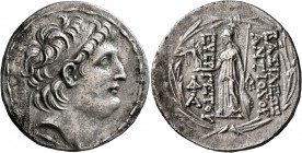 SELEUKID KINGS OF SYRIA. Antiochos VII Euergetes (Sidetes), 138-129 BC. Tetradrachm (Silver, 29 mm, 16.54 g, 12 h), Antiochia on the Orontes. Diademed...