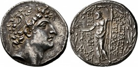 SELEUKID KINGS OF SYRIA. Antiochos VIII Epiphanes (Grypos), 121/0-97/6 BC. Tetradrachm (Silver, 28 mm, 16.54 g, 12 h), Antiochia on the Orontes, 112-1...