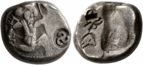 PERSIA, Achaemenid Empire. Time of Artaxerxes I to Xerxes II , circa 455-420 BC. Siglos (Silver, 15 mm, 5.47 g), Sardes or subsidiary mint. Persian ki...