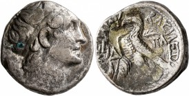 PTOLEMAIC KINGS OF EGYPT. Cleopatra VII Thea Neotera &amp; Ptolemy XV Caesarion, 44-30 BC. Tetradrachm (Silver, 25 mm, 12.96 g, 12 h), Alexandria, RY ...