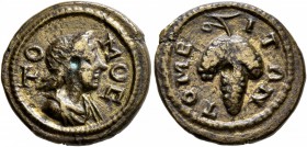 MOESIA INFERIOR. Tomis. Pseudo-autonomous issue . Hemiassarion (Orichalcum, 17 mm, 3.04 g, 12 h), 2nd century AD. TOMOC Draped bust of the eponymous h...