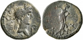 MYSIA. Lampsacus. Augustus (?) , 27 BC-AD 14. 1/3 Assarion (Bronze, 15 mm, 2.45 g, 1 h). CЄBACTOY Laureate head of Augustus (?) to right; before, litu...