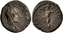 MYSIA. Lampsacus. Hadrian , 117-138. 1/3 Assarion (Orichalcum, 16 mm, 2.19 g, 1 h). AΔPIANOC KAICAP Laureate and cuirassed bust of Hadrian to right. R...