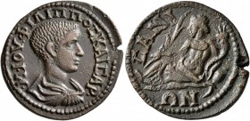 ISLANDS OFF IONIA, Samos. Philip II , as Caesar, 244-247. Diassarion (Bronze, 23 mm, 5.50 g, 7 h). M•IOYΛI•ΦIΛIΠΠOC•KAICAP• Bare-headed, draped and cu...
