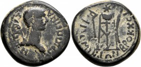 PHRYGIA. Philomelium. Agrippina Junior , Augusta, 50-59. Diassarion (Bronze, 26 mm, 12.86 g, 11 h), Brocchoi, magistrate, circa 50-54. ΑΓΡΙΠΠΕΙΝΑ ΣEΒΑ...