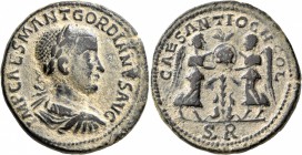 PISIDIA. Antiochia. Gordian III , 238-244. 'Sestertius' (Orichalcum, 34 mm, 25.15 g, 7 h). IMP CAES M ANT GORDIANVS AVG Laureate, draped and cuirassed...
