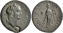 CILICIA. Irenopolis-Neronias. Domitian , 81-96. Assarion (Bronze, 23 mm, 6.43 g, 1 h), CY 42 = 93/4. ΑΥΤΟΚΡΑΤΩΡ ΚΑΙΣΑΡ ΔΟΜΙΤΙΑΝΟΣ Laureate head of Dom...