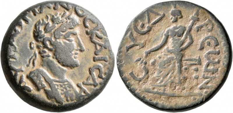CILICIA. Syedra. Hadrian , 117-138. Diassarion (Bronze, 23 mm, 8.37 g, 1 h). AYT...