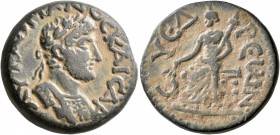 CILICIA. Syedra. Hadrian , 117-138. Diassarion (Bronze, 23 mm, 8.37 g, 1 h). AYT AΔPIANOC KAICAP Laureate and cuirassed bust of Hadrian to right. Rev....