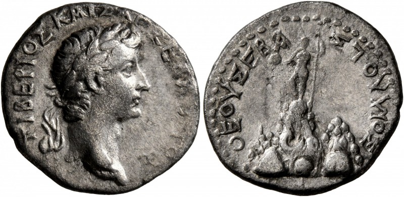 CAPPADOCIA. Caesaraea-Eusebia. Tiberius , 14-37. Drachm (Silver, 19 mm, 3.36 g, ...