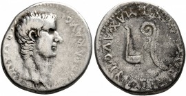 CAPPADOCIA. Caesaraea-Eusebia. Gaius (Caligula) , 37-41. Drachm (Silver, 18 mm, 3.42 g, 12 h). C•CAESAR•AVG•GERMANICVS• Bare head of Gaius to right. R...