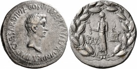 Octavian, 44-27 BC. Cistophorus (Silver, 27 mm, 11.77 g, 1 h), Ephesus, 28 BC. IMP•CAESAR•DIVI•F•COS•VI•LIBERTATIS•P•R•VINDEX• Laureate head of Octavi...
