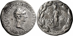 Octavian, 44-27 BC. Cistophorus (Silver, 25 mm, 11.73 g, 1 h), Ephesus, 28 BC. IMP•CAESAR•DIVI•F•COS•VI•LIBERTATIS•P•R•VINDEX• Laureate head of Octavi...