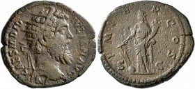 Didius Julianus, 193. Dupondius (Orichalcum, 25 mm, 10.80 g, 7 h), Rome. IMP CAES M DID IVLIAN AVG Radiate head of Didius Julianus to right. Rev. P M ...