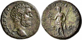 Clodius Albinus, as Caesar, 193-195. As (Copper, 23 mm, 9.49 g, 11 h), Rome, 194-195. D CL SEPT ALBIN CAES Bare head of Clodius Albinus to right. Rev....