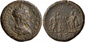 Septimius Severus, 193-211. As (Copper, 25 mm, 9.95 g, 12 h), Rome, 204. SEVERVS PIVS AVG P M TR P XVII Laureate, draped and cuirassed bust of Septimi...