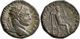Caracalla, 198-217. Dupondius (Orichalcum, 22 mm, 11.29 g, 6 h), Rome, 210-213. ANTONINVS PIVS AVG BRIT Radiate head of Caracalla to right, with sligh...