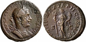 Macrinus, 217-218. As (Copper, 25 mm, 9.47 g, 1 h), Rome, summer 217-early 218. IMP CAES M OPEL SEV MACRINVS AVG Laureate and cuirassed bust of Macrin...