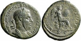 Macrinus, 217-218. As (Copper, 26 mm, 10.27 g, 7 h), Rome, summer 217-early 218. IMP CAES M OPEL SEV MACRINVS AVG Laureate and cuirassed bust of Macri...