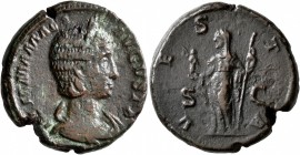 Julia Mamaea, Augusta, 222-235. As (Copper, 25 mm, 10.38 g, 1 h), Rome, 226. IVLIA MAMAEA AVGVSTA Diademed and draped bust of Julia Mamaea to right. R...