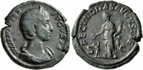 Julia Mamaea, Augusta, 222-235. As (Copper, 25 mm, 11.08 g, 11 h), Rome, 232. IVLIA MAMAEA AVGVSTA Diademed and draped bust of Julia Mamaea to right. ...