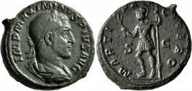 Maximinus I, 235-238. As (Copper, 26 mm, 11.38 g, 1 h), Rome, 235-236. IMP MAXIMINVS PIVS AVG Laureate, draped and cuirassed bust of Maximinus I to ri...