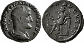 Maximinus I, 235-238. Dupondius (Orichalcum, 23 mm, 11.11 g, 1 h), Rome, 235-236. IMP MAXIMINVS PIVS AVG Radiate, draped and cuirassed bust of Maximin...
