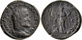 Maximinus I, 235-238. Dupondius (Orichalcum, 25 mm, 11.07 g, 7 h), Rome, 235-236. IMP MAXIMINVS PIVS AVG Radiate, draped and cuirassed bust of Maximin...