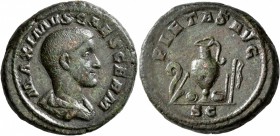 Maximus, Caesar, 235/6-238. As (Copper, 27 mm, 14.77 g, 1 h), Rome, 236-238. MAXIMVS CAES GERM Bare-headed and draped bust of Maximus to right, seen f...