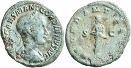 Gordian III, 238-244. As (Copper, 26 mm, 7.88 g, 12 h), Rome, 240. IMP CAES M ANT GORDIANVS AVG Laureate, draped and cuirassed bust of Gordian III to ...
