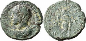 Gordian III, 238-244. As (Copper, 25 mm, 9.98 g, 7 h), Rome, 243-244. [IMP] GORDIANVS PIVS FELIX AVG Laureate, draped and cuirassed bust of Gordian II...