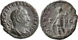 Valerian I, 253-260. As (Copper, 24 mm, 7.75 g, 2 h), Rome, 253-254. IMP C P LIC VALERIANVS AVG Laureate, draped and cuirassed bust of Valerian I to r...