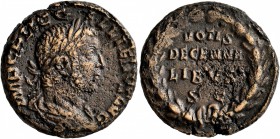 Gallienus, 253-268. As (Copper, 22 mm, 9.23 g, 7 h), Rome, 253-254. IMP C P LIC GALLIENVS AVG Laureate, draped and cuirassed bust of Gallienus to righ...