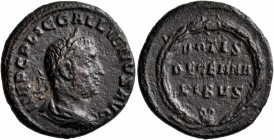 Gallienus, 253-268. As (Copper, 23 mm, 8.00 g, 12 h), Rome, 253-254. IMP C P LIC GALLIENVS AVG Laureate, draped and cuirassed bust of Gallienus to rig...