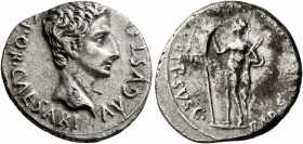 Augustus, 27 BC-AD 14. Denarius (Silver, 19 mm, 3.75 g, 8 h), uncertain Spanish mint (Colonia Patricia?), 18-16 BC. S•P•Q•R• CAESARI AVGVSTO Bare head...