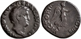 Otho, 69. Denarius (Silver, 18 mm, 3.14 g, 7 h), Rome. IMP M OTHO CAESAR AVG TR P Bare head of Otho to right. Rev. VICTORIA [OT]HONIS Victory advancin...