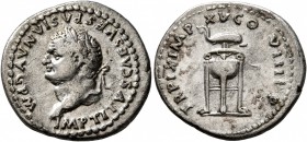 Titus, 79-81. Denarius (Silver, 19 mm, 3.32 g, 6 h), Rome, January-June 80. IMP TITVS CAES VESPASIAN AVG P M Laureate head of Titus to left. Rev. TR P...