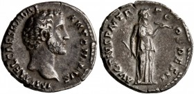 Antoninus Pius, as Caesar, 138. Denarius (Silver, 17 mm, 2.97 g, 6 h), Rome. IMP T AEL CAES HADRI ANTONINVS Bare head of Antoninus Pius to right. Rev....
