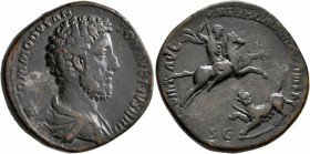 Commodus, 177-192. Sestertius (Orichalcum, 32 mm, 22.83 g, 11 h), Rome, 185. M COMMODVS AN TON AVG PIVS BRIT Bare-headed and draped bust of Commodus t...