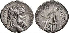 Pertinax, 193. Denarius (Silver, 17 mm, 2.00 g, 12 h), Rome. [IMP] CAES P HELV PERTIN [AVG] Laureate head of Pertinax to right. Rev. OPI DIVIN TR P CO...