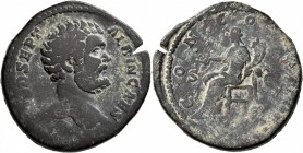 Clodius Albinus, as Caesar, 193-195. Sestertius (Orichalcum, 32 mm, 24.57 g, 12 h), Rome. [D CL]OD SEPT ALBIN CAES Bare head of Clodius Albinius to ri...