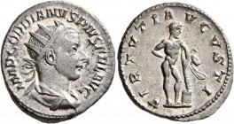 Gordian III, 238-244. Antoninianus (Silver, 22 mm, 4.66 g, 1 h), Rome, 241-243. IMP GORDIANVS PIVS FEL AVG Radiate, draped and cuirassed bust of Gordi...