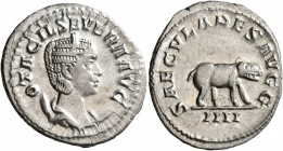 Otacilia Severa, Augusta, 244-249. Antoninianus (Silver, 23 mm, 3.67 g, 7 h), Rome, 248. OTACIL SEVERA AVG Diademed and draped bust of Otacilia Severa...