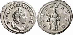 Otacilia Severa, Augusta, 244-249. Antoninianus (Silver, 24 mm, 3.92 g, 1 h), Rome, 248. OTACIL SEVERA AVG Diademed and draped bust of Otacilia Severa...