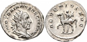 Trajan Decius, 249-251. Antoninianus (Silver, 22 mm, 4.01 g, 7 h), Rome, 249. IMP TRAIANVS DECIVS AVG Radiate, draped and cuirassed bust of Trajan Dec...