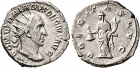 Trajan Decius, 249-251. Antoninianus (Silver, 21 mm, 3.90 g, 1 h), Rome. IMP C M Q TRAIANVS DECIVS AVG Radiateand cuirassed bust of Trajan Decius to r...