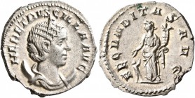 Herennia Etruscilla, Augusta, 249-251. Antoninianus (Silver, 21 mm, 3.62 g, 1 h), Rome. HER ETRVSCILLA AVG Diademed and draped bust of Herennia Etrusc...